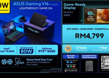 ASUS Malaysia Melancarkan Laptop Gaming Baharu Berkuasa RTX 5050, Kini Tersedia Bermula RM4,799