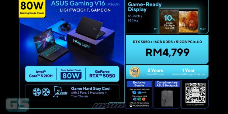 ASUS Malaysia Melancarkan Laptop Gaming Baharu Berkuasa RTX 5050, Kini Tersedia Bermula RM4,799
