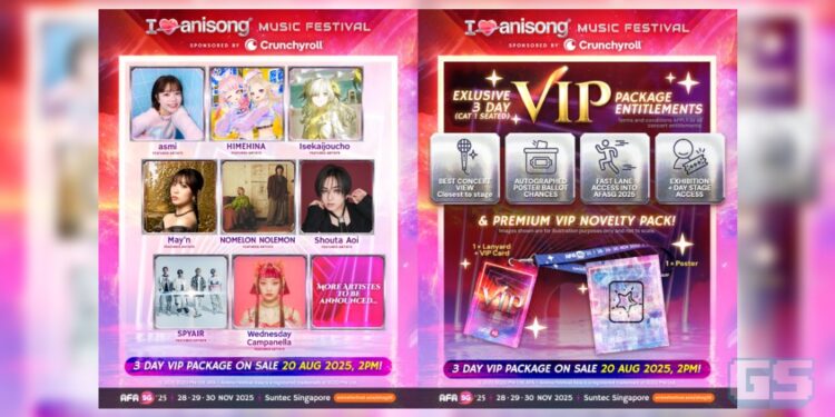 AFA Singapore 2025 Mendedahkan Barisan Artis Ternama Awal Untuk Konsert Anisong