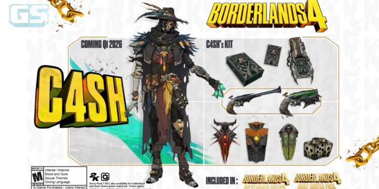Gearbox Mendedahkan C4SH, Vault Hunter Terbaharu Borderlands 4 Selepas Pelancaran