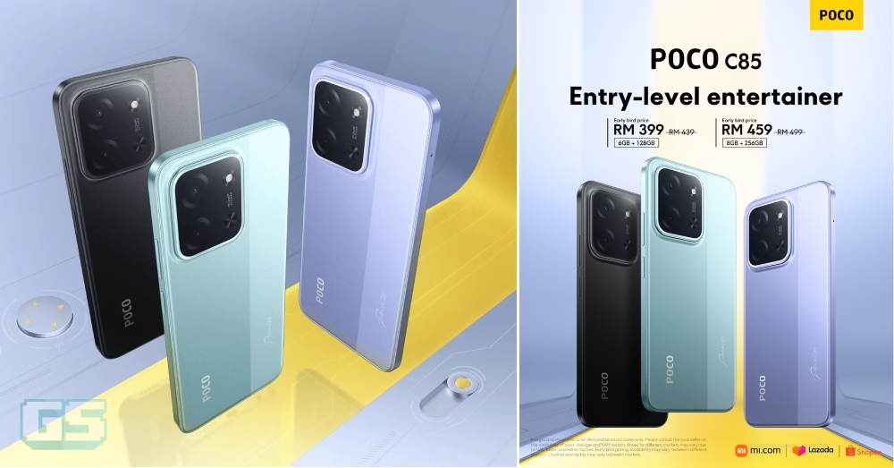 POCO C85 – Bateri Gergasi 6000mAh & Paparan 120Hz Dengan Harga Early Bird RM399!