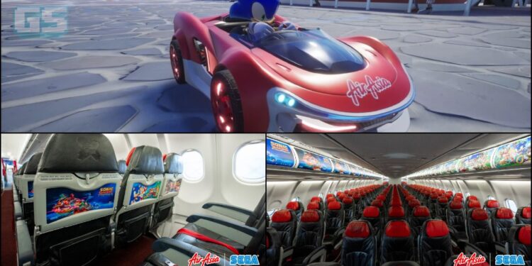 Kabin Pesawat Khas ‘Sonic the Hedgehog’ AirAsia Kini Tampil Dengan Wajah Baharu