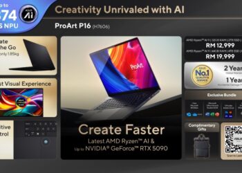 ASUS ProArt P16 Lancar Di Malaysia, Dilengkapi GeForce RTX 50 & ASUS Lumina Pro OLED – Harga Bermula RM 12,999