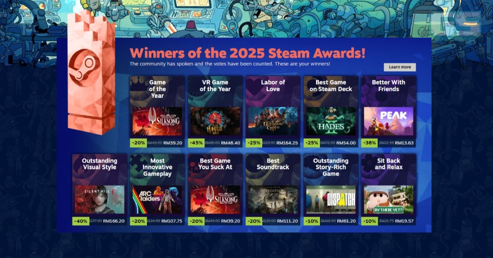Hollow Knight: Silksong Dipilih Sebagai GOTY 2025 Steam Awards – Inilah Senarai Penuh Pemenang!