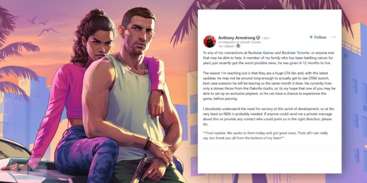 Rockstar Games Tunai Impian Peminat Sakit Tenat, Beri Akses Awal Kepada GTA 6