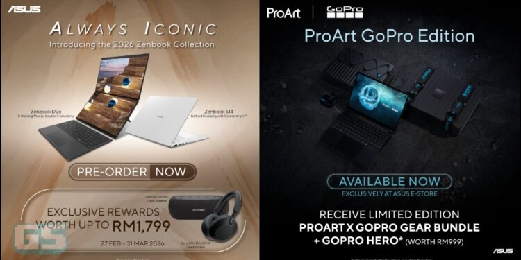 ASUS Malaysia Umum Copilot+ PC 2026, Termasuk Zenbook & ProArt Baru!