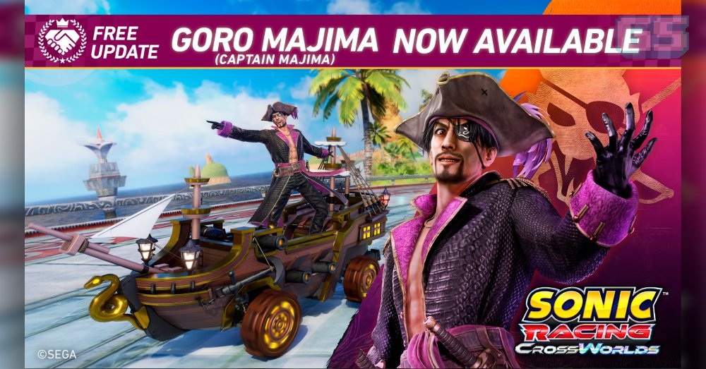 Goro Majima ‘Belayar’ Ke Sonic Racing: CrossWorlds Dalam Update Percuma!