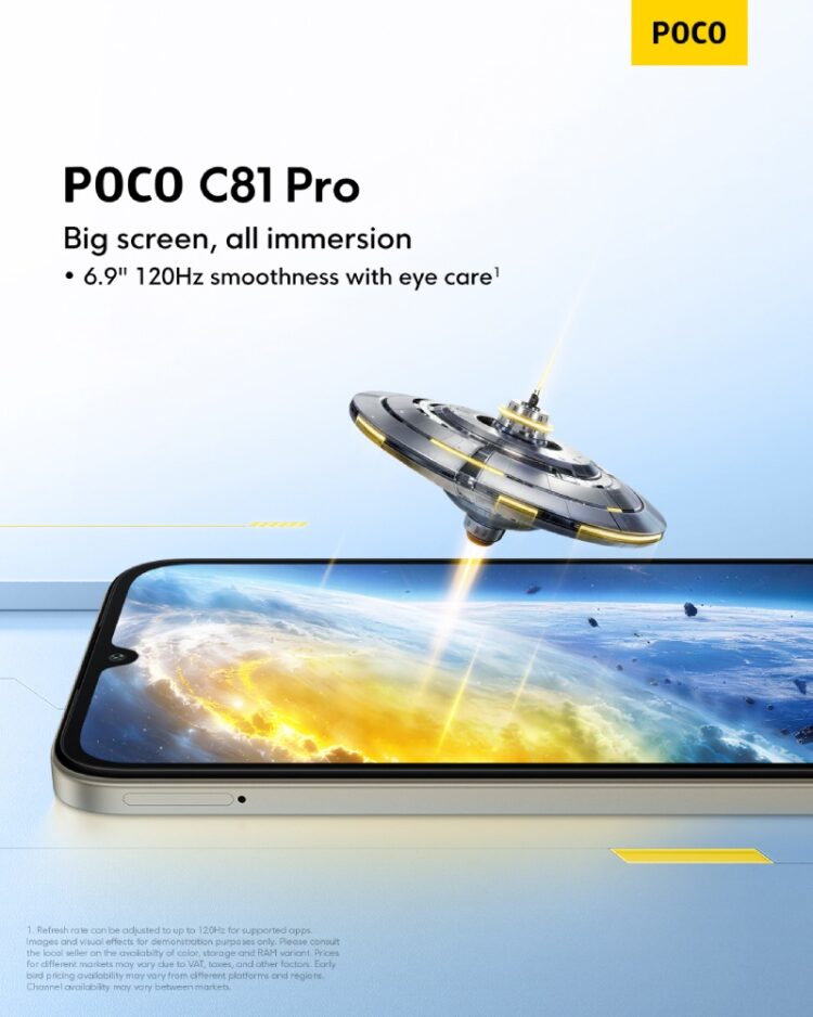 POCO Umum Smartphone Bajet C81 Pro & Tablet Pad C1 – Harga Promo Bermula RM389!