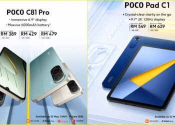 POCO Umum Smartphone Bajet C81 Pro & Tablet Pad C1 – Harga Promo Bermula RM389!