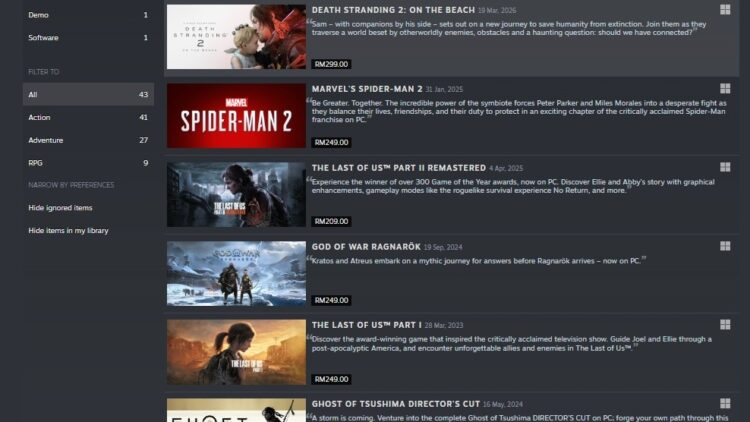 PlayStation Henti Bawa Game Single-Player Ke PC – Judul Besar Kini Kekal Eksklusif Di PS5