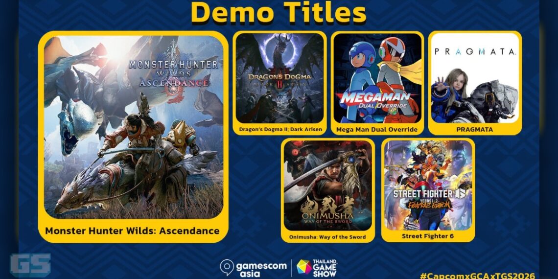 gamescom asia x Thailand Game Show 2026 – Capcom Sediakan Demo Untuk Monster Hunter, Onimusha & Banyak Lagi