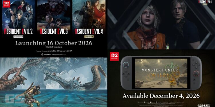 Monster Hunter Wilds & Remake Resident Evil 2 Hingga 4 Bakal Tiba Di Nintendo Switch 2