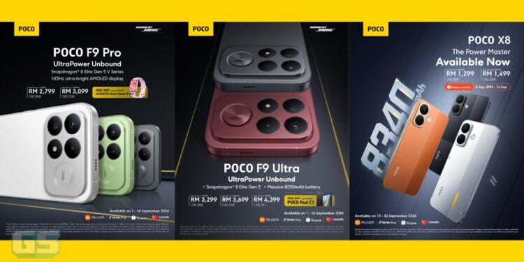 POCO F9 Ultra, F9 Pro & POCO X8 Tiba Di Malaysia – Harga Promosi Serendah RM1,299