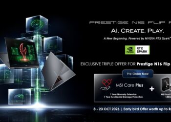 MSI Prestige N16 Flip AI+ Tiba Di Malaysia – Laptop 2-in-1 Berkuasa RTX Spark Boleh Pra-Tempah Bermula RM19,699